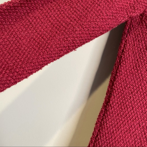 Madewell Textured Crossover Front sweater Maroon - Picture 3 of 7